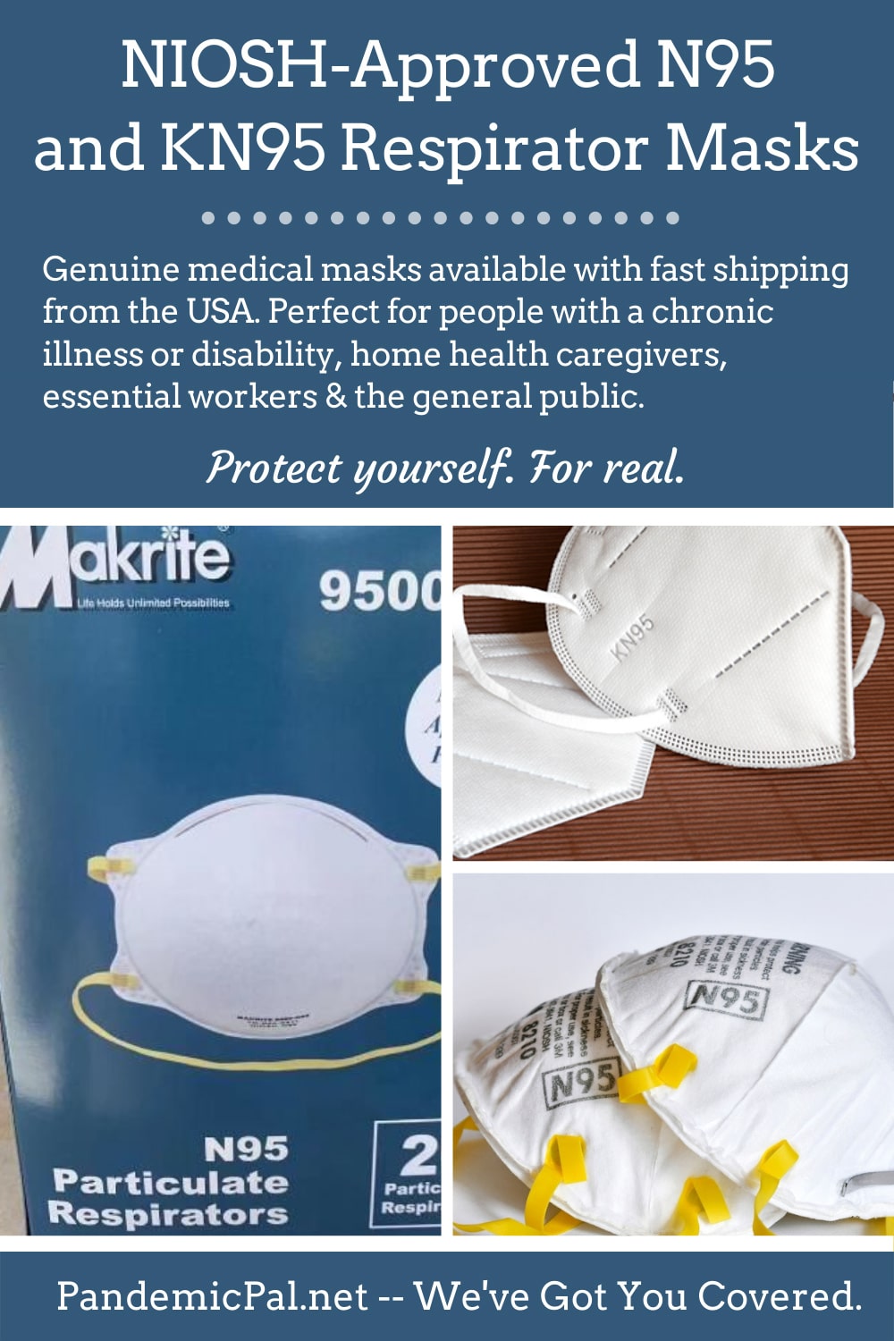 NIOSH N95 respirator masks for sale on Pandemic Pal.