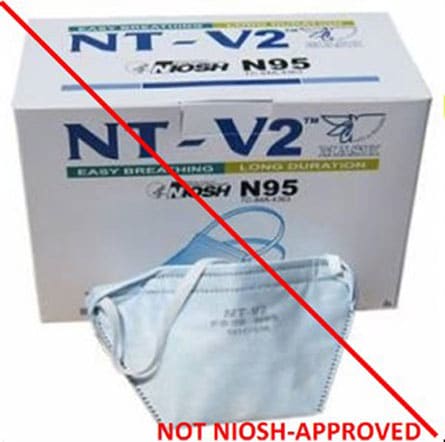 Counterfeit N95 mask