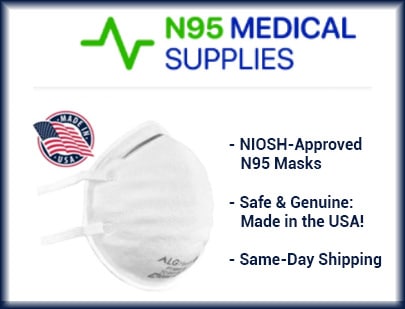 N95 medical supplies respirator made in the USA.